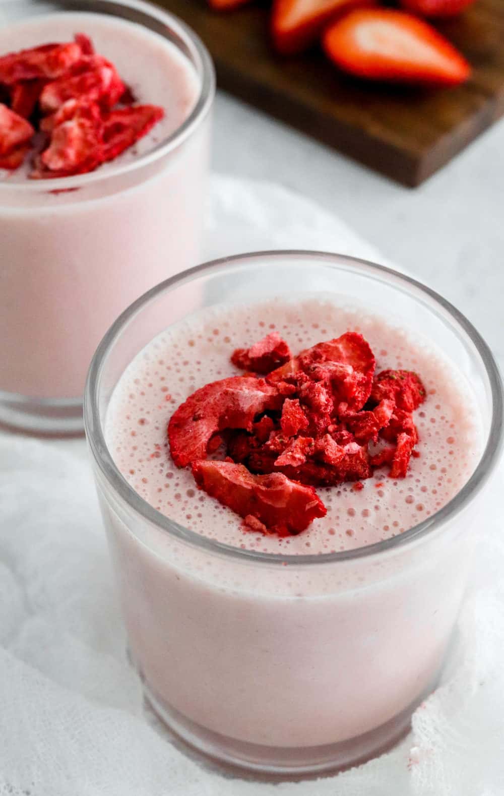 Smoothie con Fresas y Plátano Liofilizado